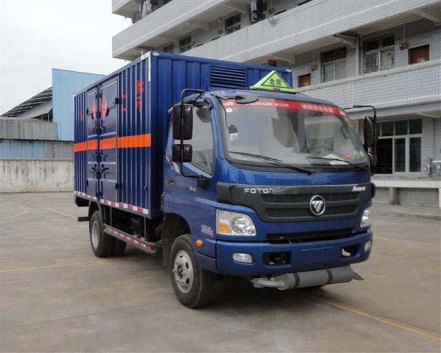 福田牌歐馬可易燃氣體廂式運輸車